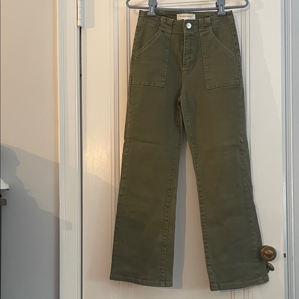 Risen Rosie Ankle Flare Jeans in Moss